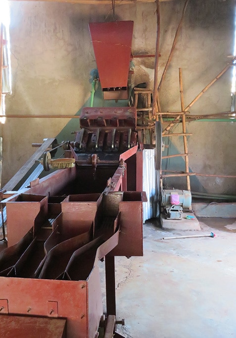 A disc depulper at the Dimtu washing station in Hambela, Guji.