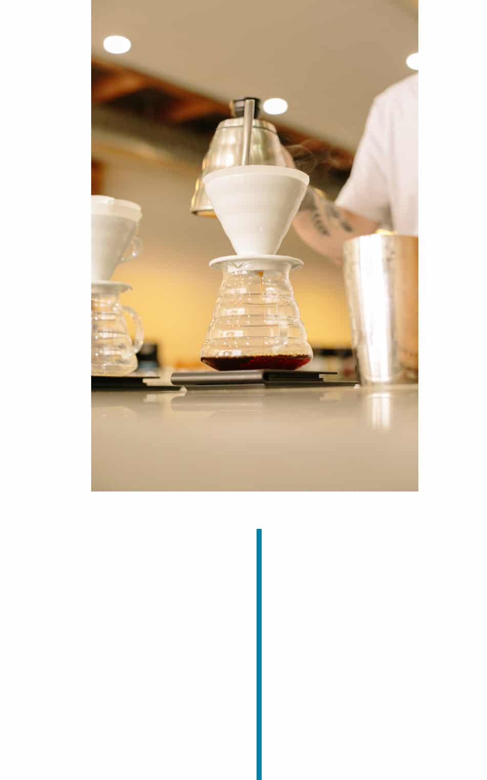 Slowly pour in circles (around quarter-sized diameter) at the center of the V60. Pour should finish at 40 seconds.