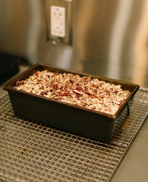 Freshly cooked banana bread